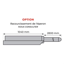 Eperon charge cylindrique enfourchable 510 kg - 