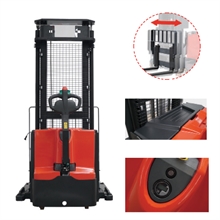 Electric walkie stacker w / straddle legs and central handle 1200 kg - 