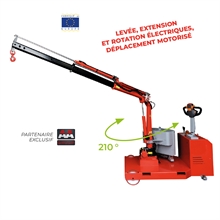 Motorized pivoting counterbalance shop crane 200 and 500 kg - 
