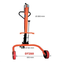 Chariot porte-fût 220 litres à rebord 250 kg - 