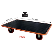 Plateau roulant acier 150 et 300 kg - 