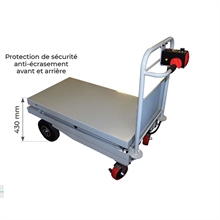 Plateforme motorisée avec élévation électrique 400 kg - 