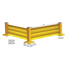 Poteau et lisse de protection - 