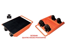 Rouleur avec galets pivotants 1000 kg - 