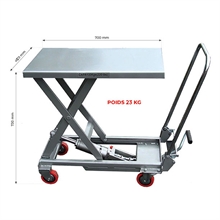 Table élévatrice manuelle aluminium 100 kg - 