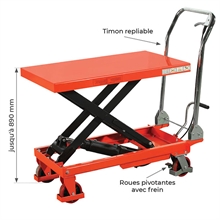 Table élévatrice manuelle économique 150 à 500 kg - 