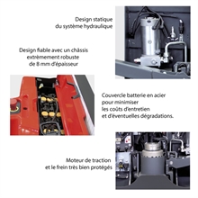 Trans-gerbeur électrique ergonomique à levée additionnelle 2000 kg - 