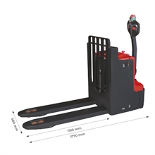 Trans-gerbeur électrique ergonomique à levée additionnelle 2000 kg - 