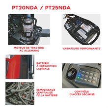 Transpalette électrique autoporté 2500 kg - 