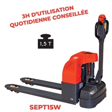 Transpalette électrique compact 1500 kg - 