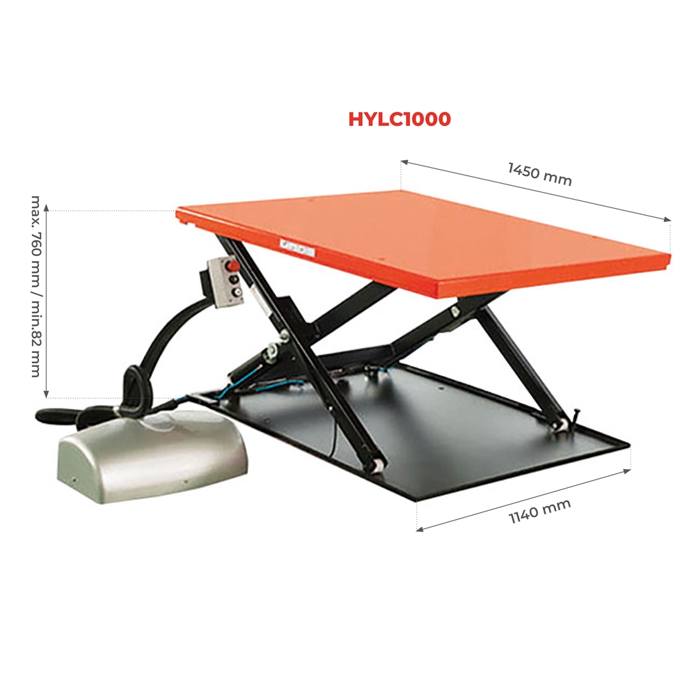 Stockman Lowprofile budget electric lift table 1000 kg HYLC1000