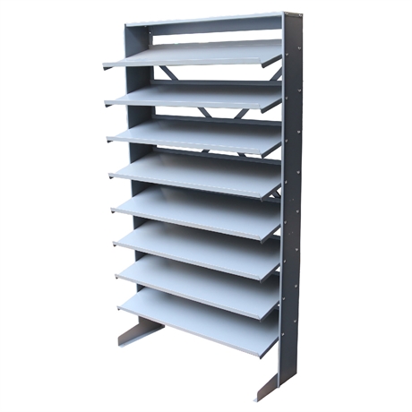 Inclined Picking Shelving Unit – Single-Sided – 8 Levels